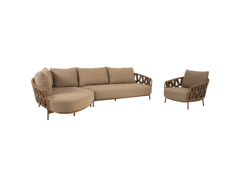 Biarritz chaise longue loungeset 3 delig amber 4 Seasons Outdoor