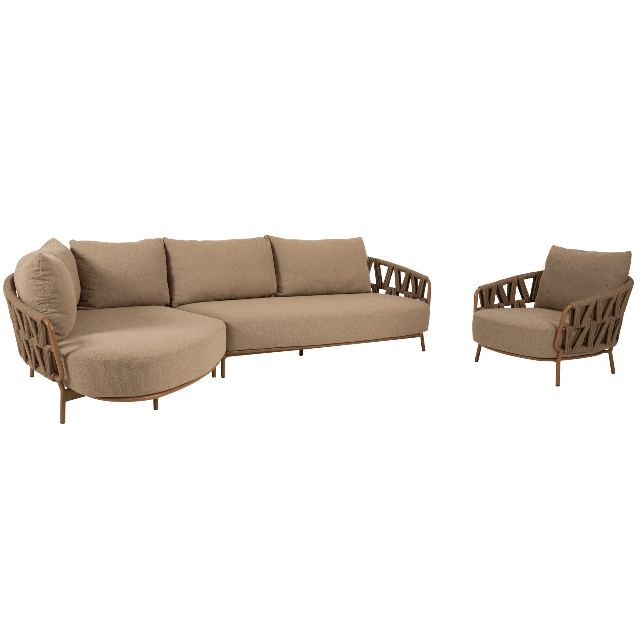 biarritz chaise longue loungeset 3 delig amber 4 seasons outdoor