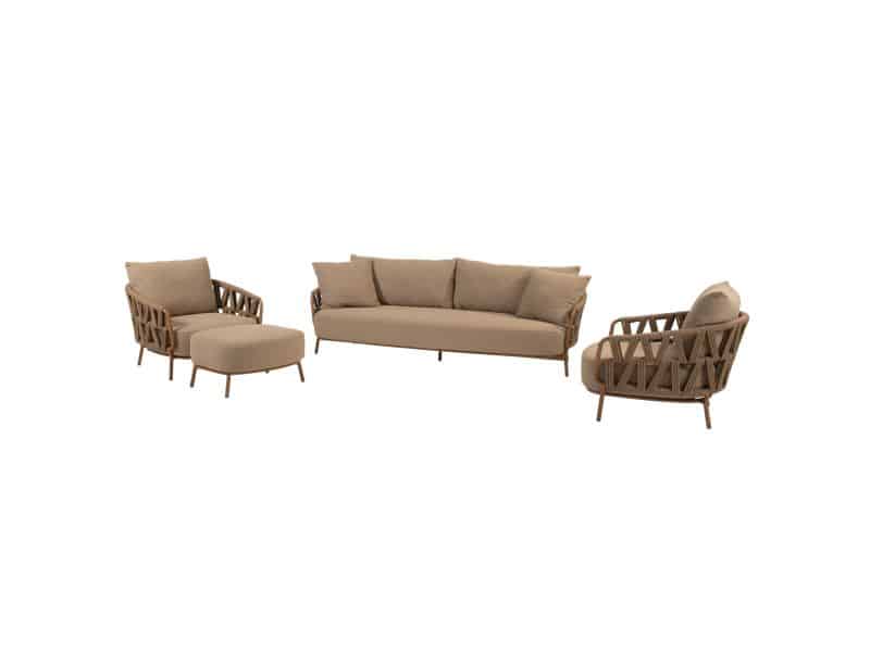 Biarritz stoel bank loungeset 4 delig amber 4 Seasons Outdoor