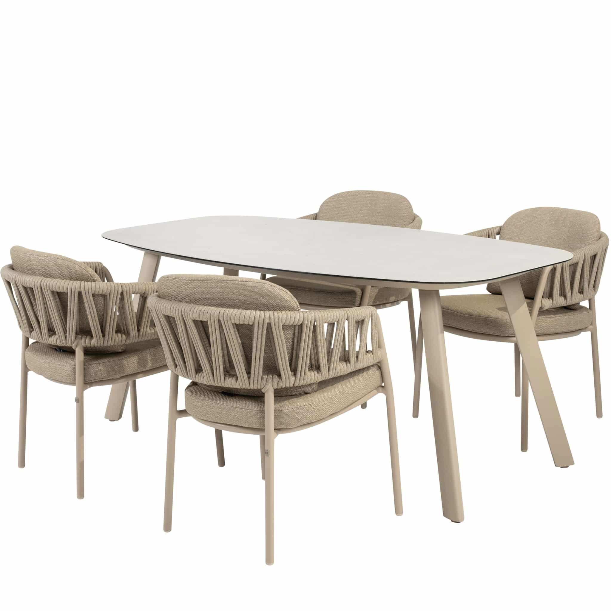 calma manolo dining tuinset 180x95xh75 cm 5 delig latte keramiek taste 4so