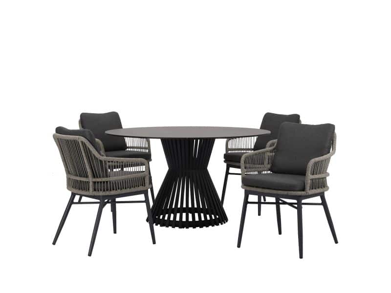Catania Pasadena dining tuinset 140xH75 cm rond 5 delig