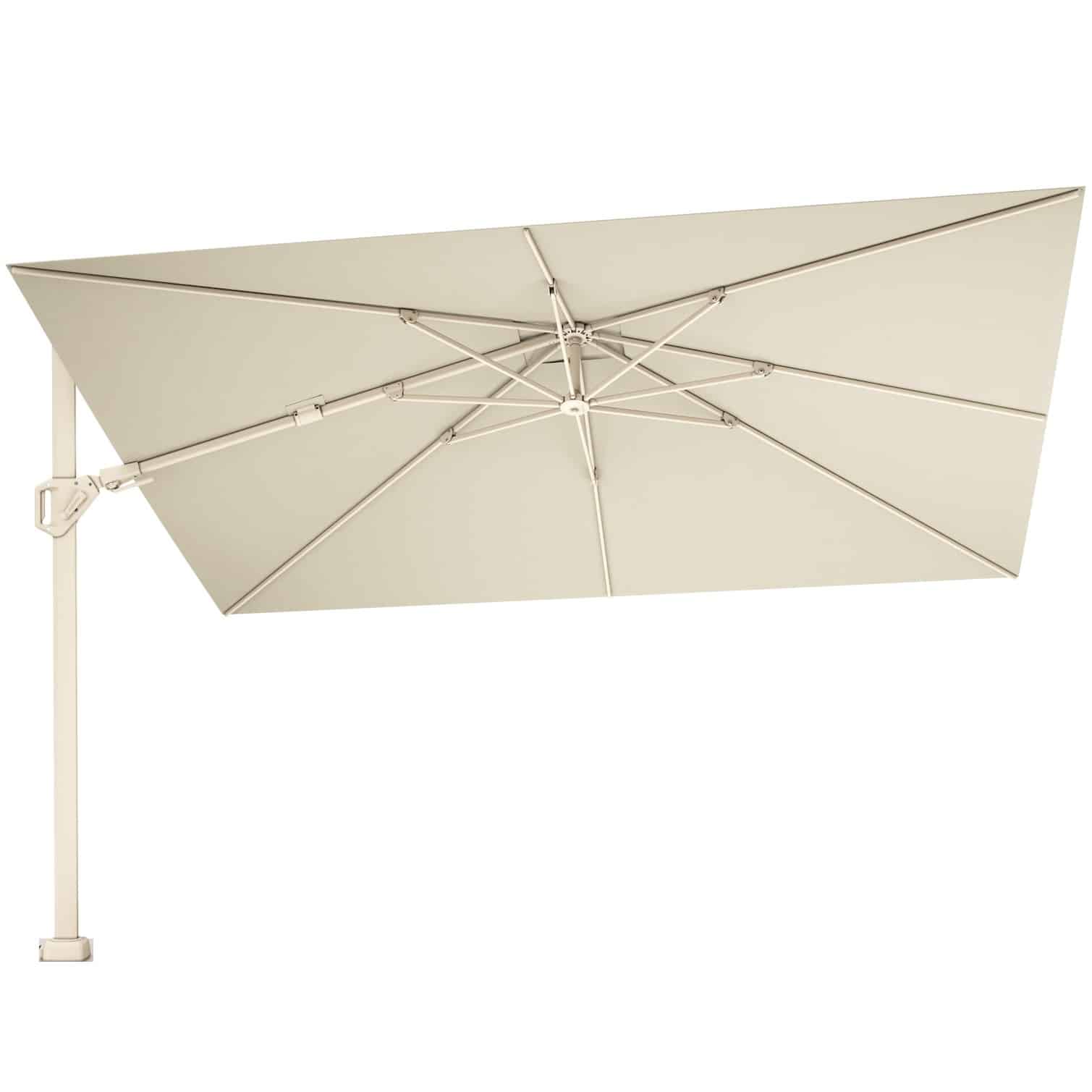 challenger t2 premium zweefparasol 260×350 cm sandstone champagne