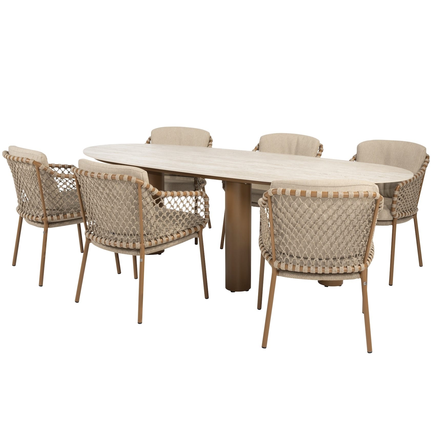 estate martinique dining tuinset 240x105xh75 cm 7 delig keramiek amber 4 seasons outdoor