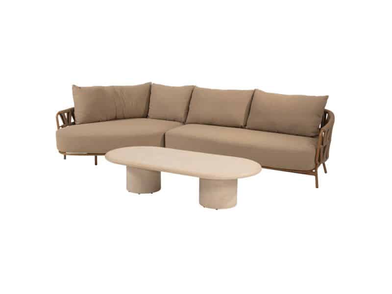 Hampton Biarritz chaise longue loungeset 3 delig mortex amber 4 Seasons Outdoor
