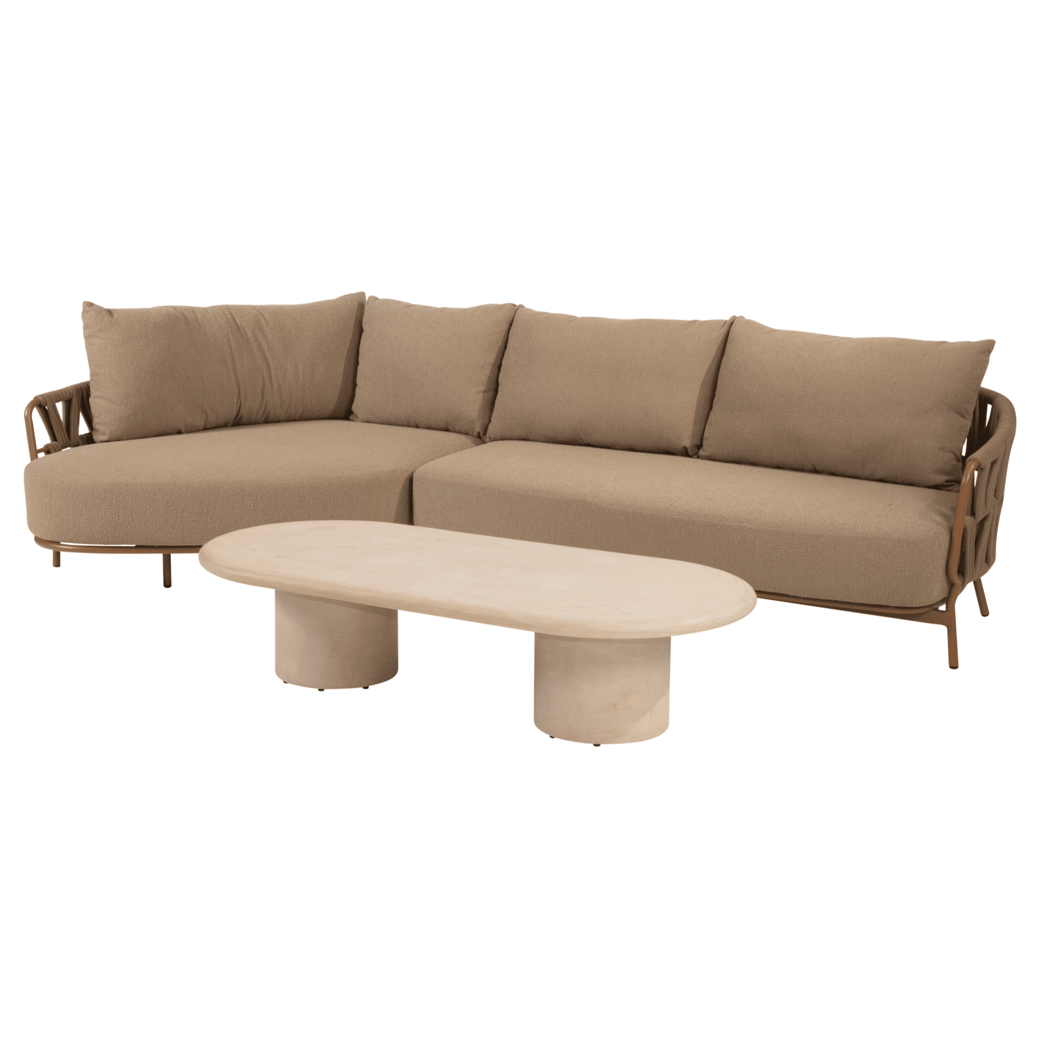 hampton biarritz chaise longue loungeset 3 delig mortex amber 4 seasons outdoor