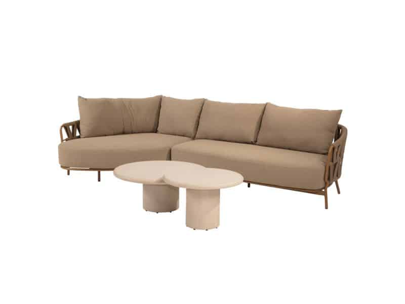 Hampton Biarritz chaise longue loungeset 4 delig amber 4 Seasons Outdoor