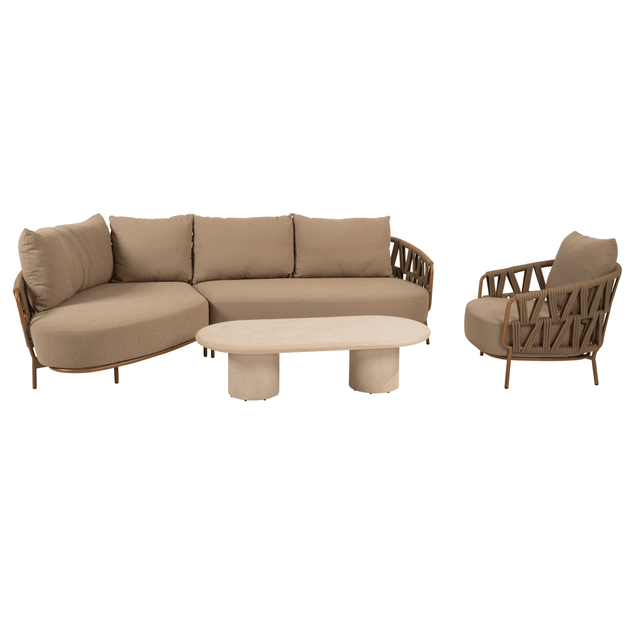 hampton biarritz chaise longue loungeset 4 delig mortex amber 4 seasons outdoor