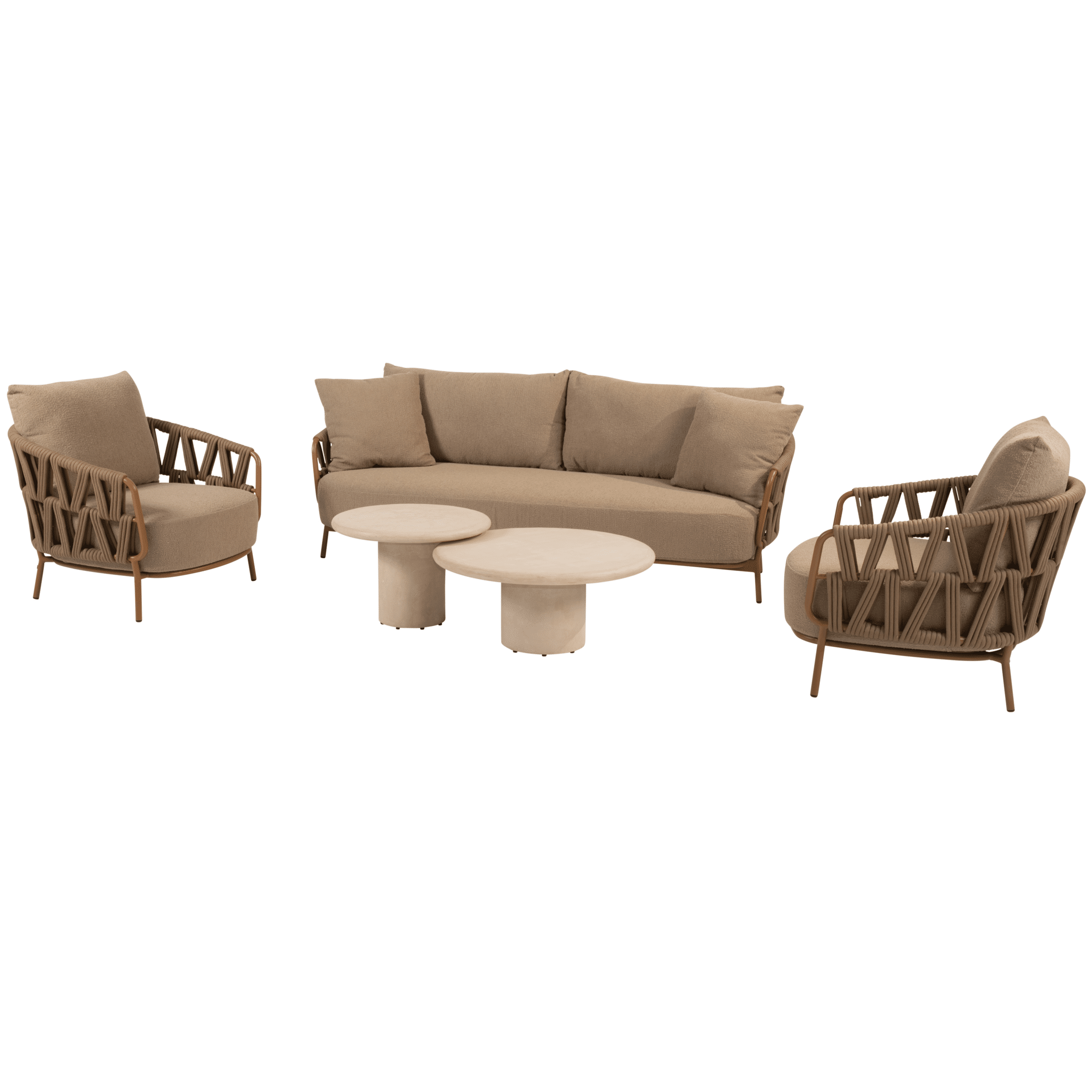 hampton biarritz stoel bank loungeset 5 delig amber 4 seasons outdoor