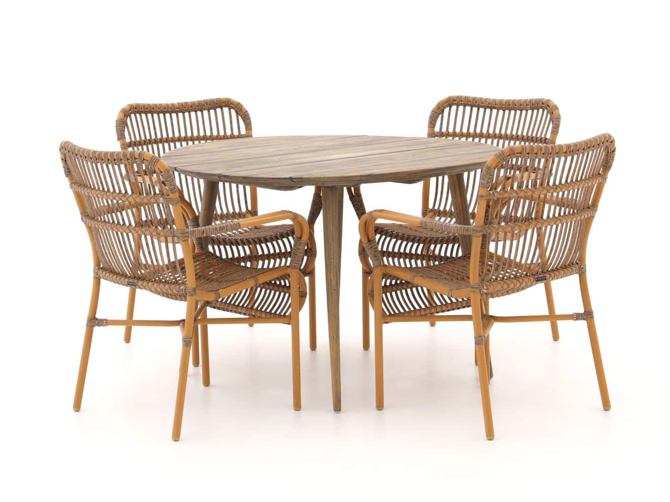 intenso parma/rough k ø 115cm dining tuinset 5 delig stapelbaar laagste prijsgarantie!