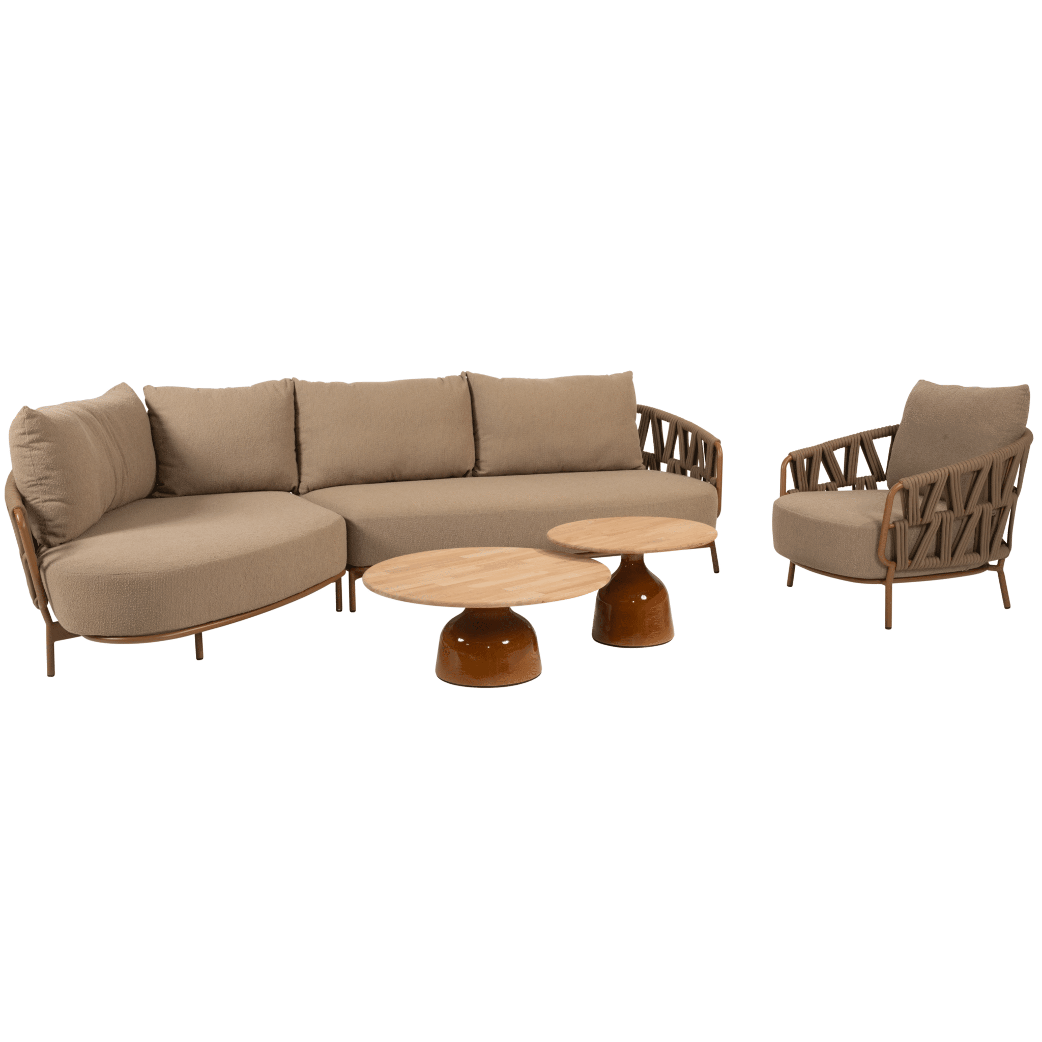 june biarritz chaise longue loungeset 5 delig amber 4 seasons outdoor