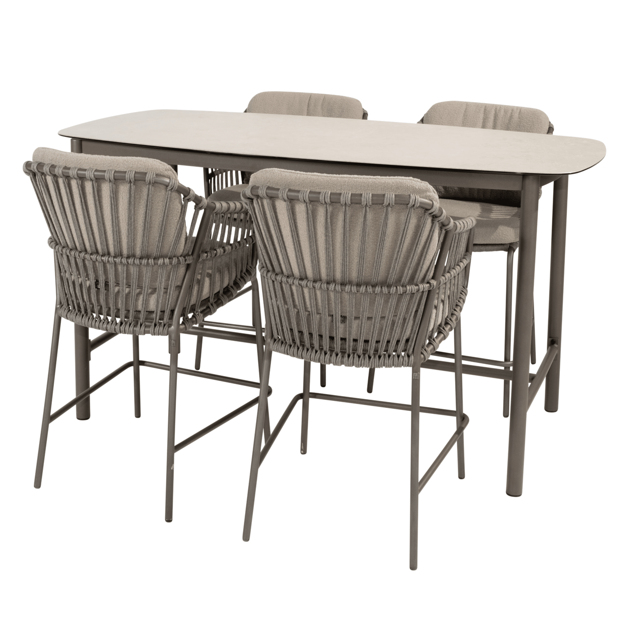 manolo capalbio high dining tuinset 180x90xh90 cm 5 delig keramiek terre 4 seasons outdoor