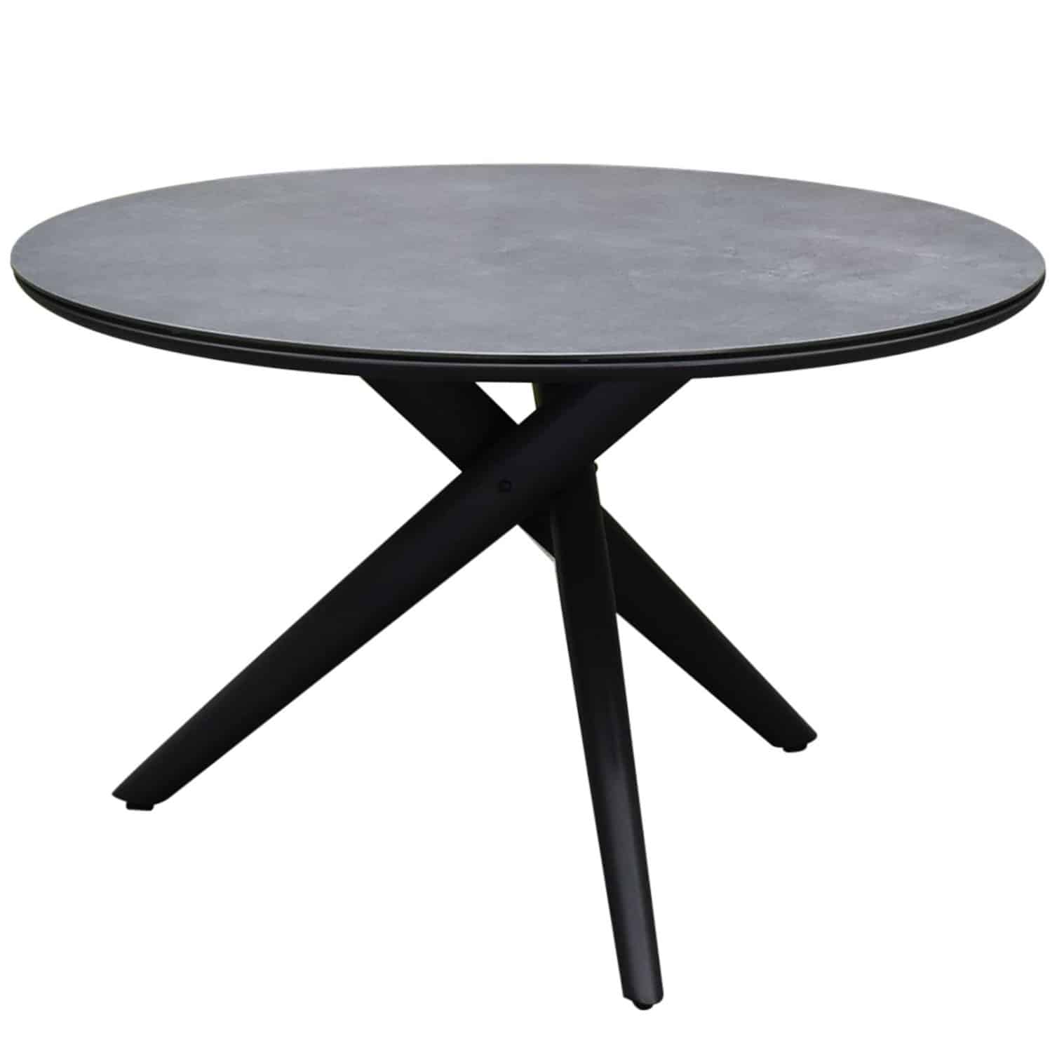 new valley dining tuintafel 120 cm rond aluminium