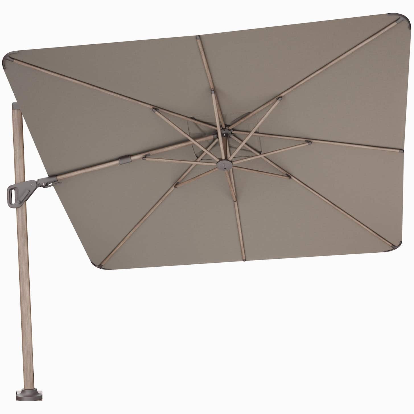 nexus t2 premium zweefparasol 300×300 cm mocha mast havana
