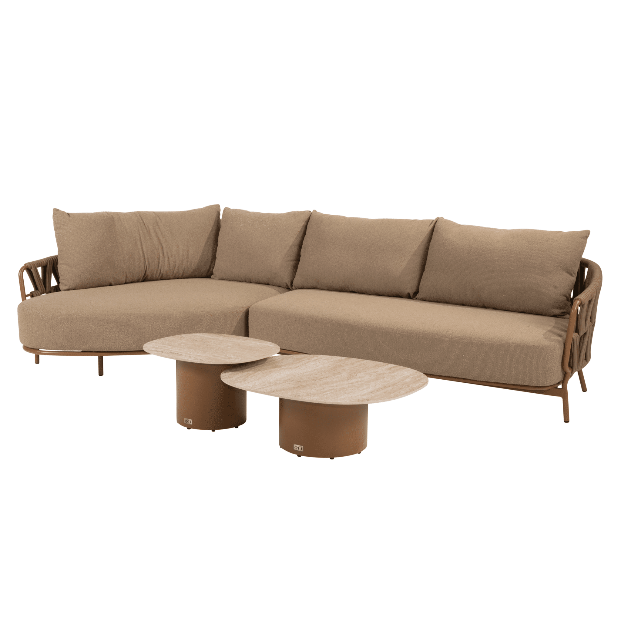 sofie biarritz chaise longue loungeset 4 delig keramiek amber 4 seasons outdoor