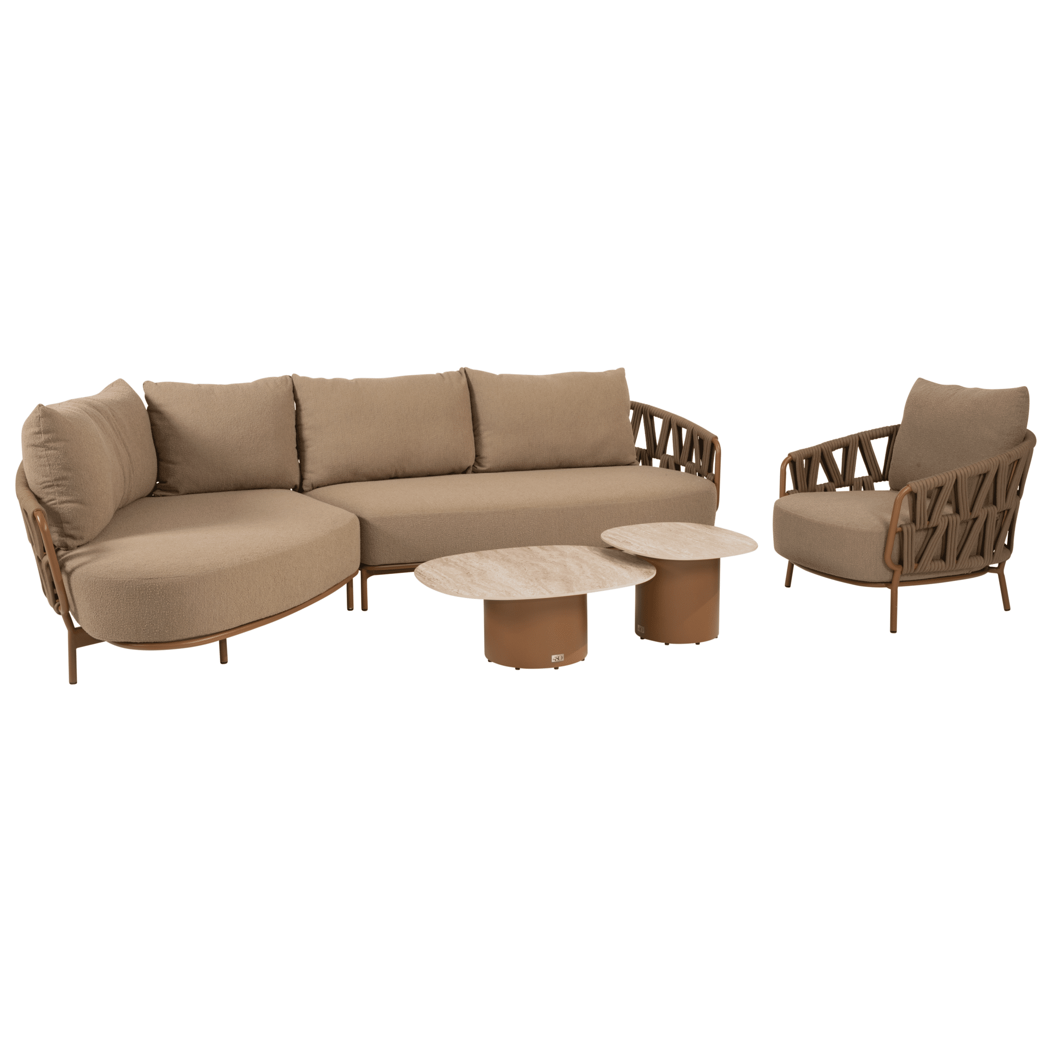 sofie biarritz chaise longue loungeset 5 delig keramiek amber 4 seasons outdoor