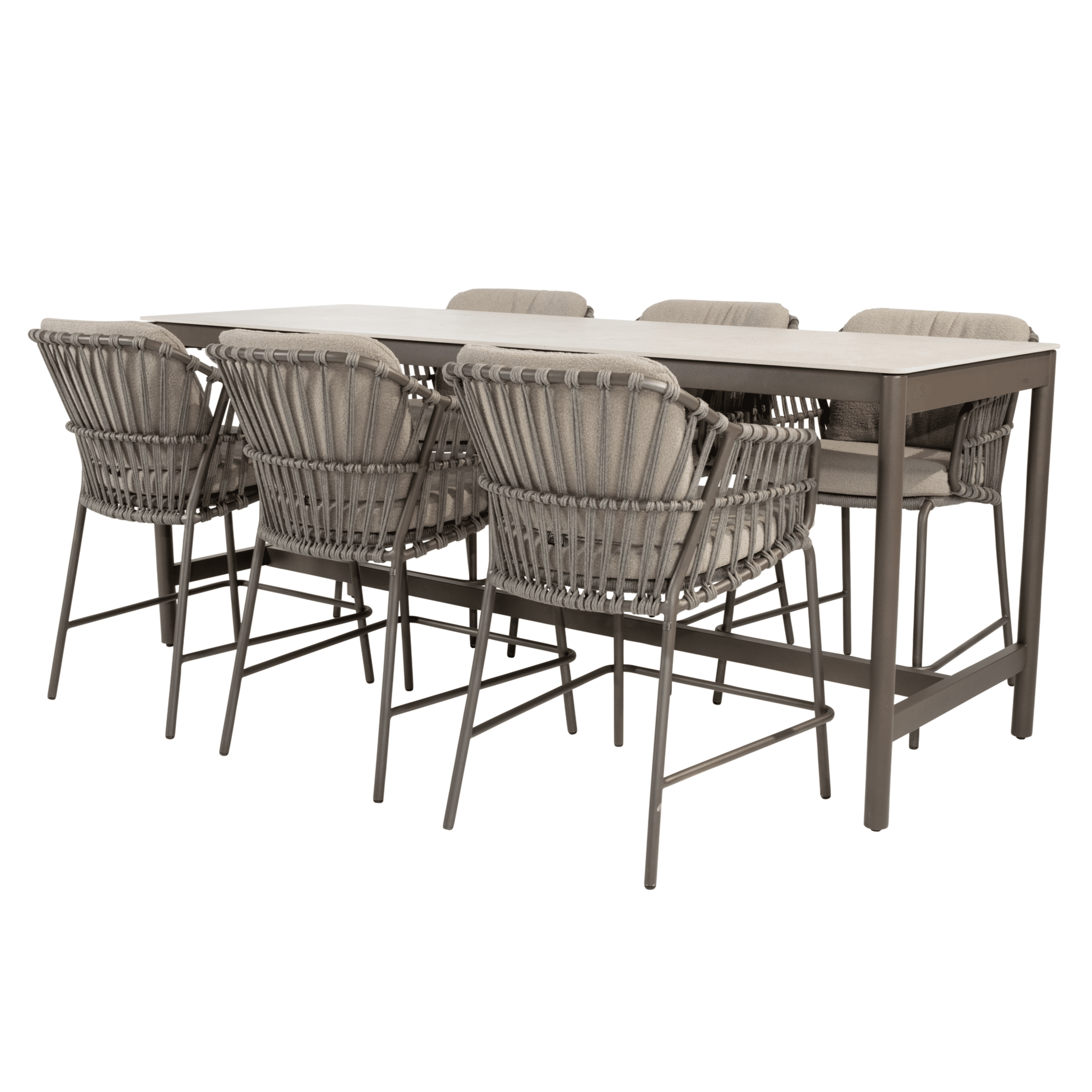 soho capalbio high dining tuinset 220x75xh95 cm 7 delig keramiek terre 4 seasons outdoor