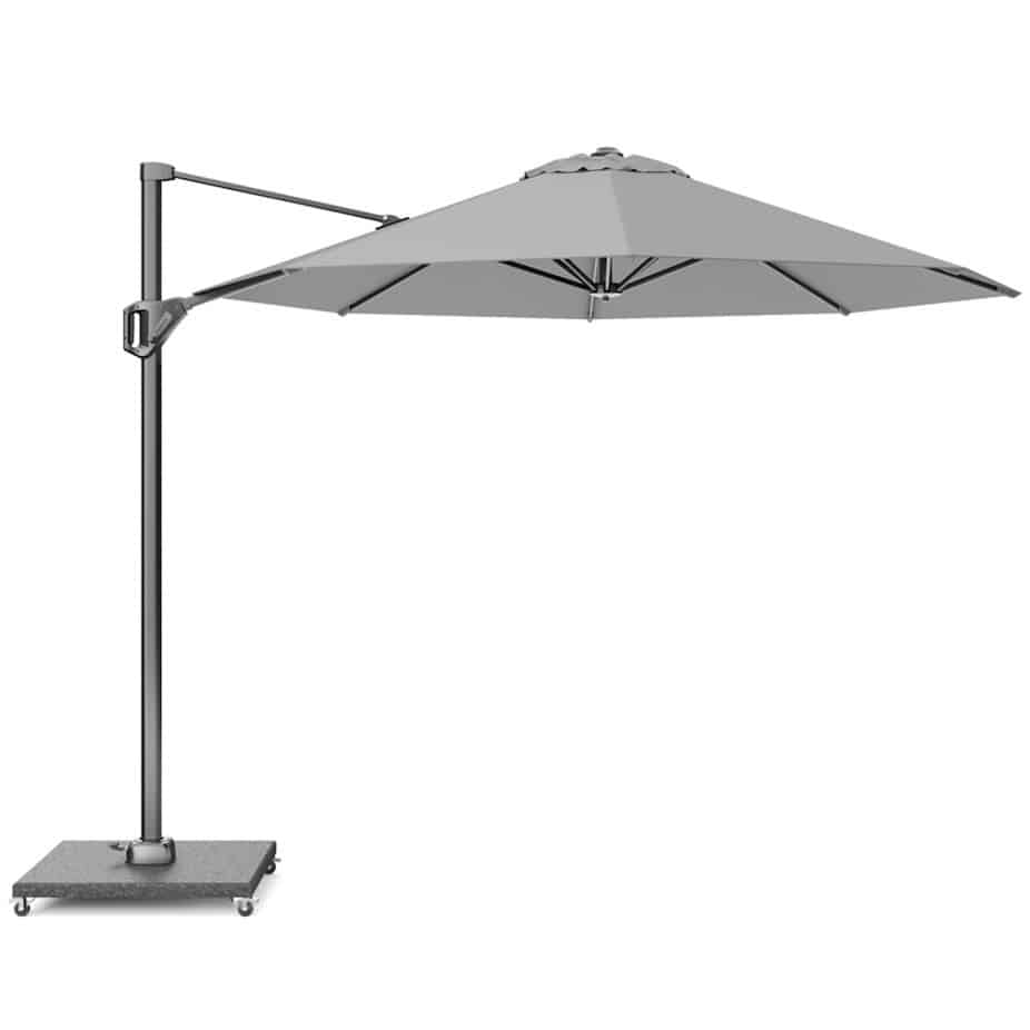voyager t1 zweefparasol 300 cm rond lichtgrijs