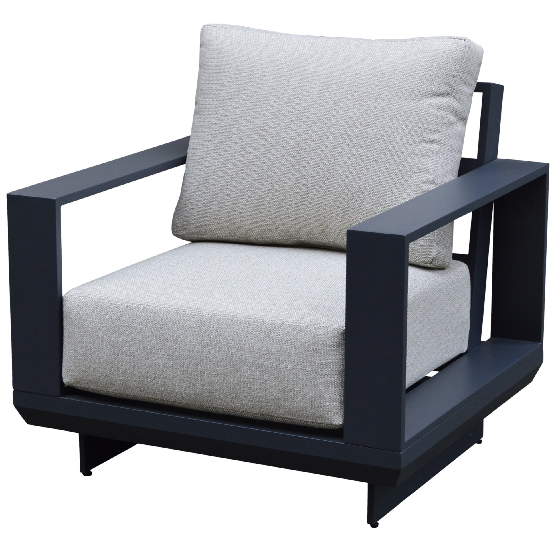 avellino lounge tuinstoel aluminium antraciet soft grey kussens