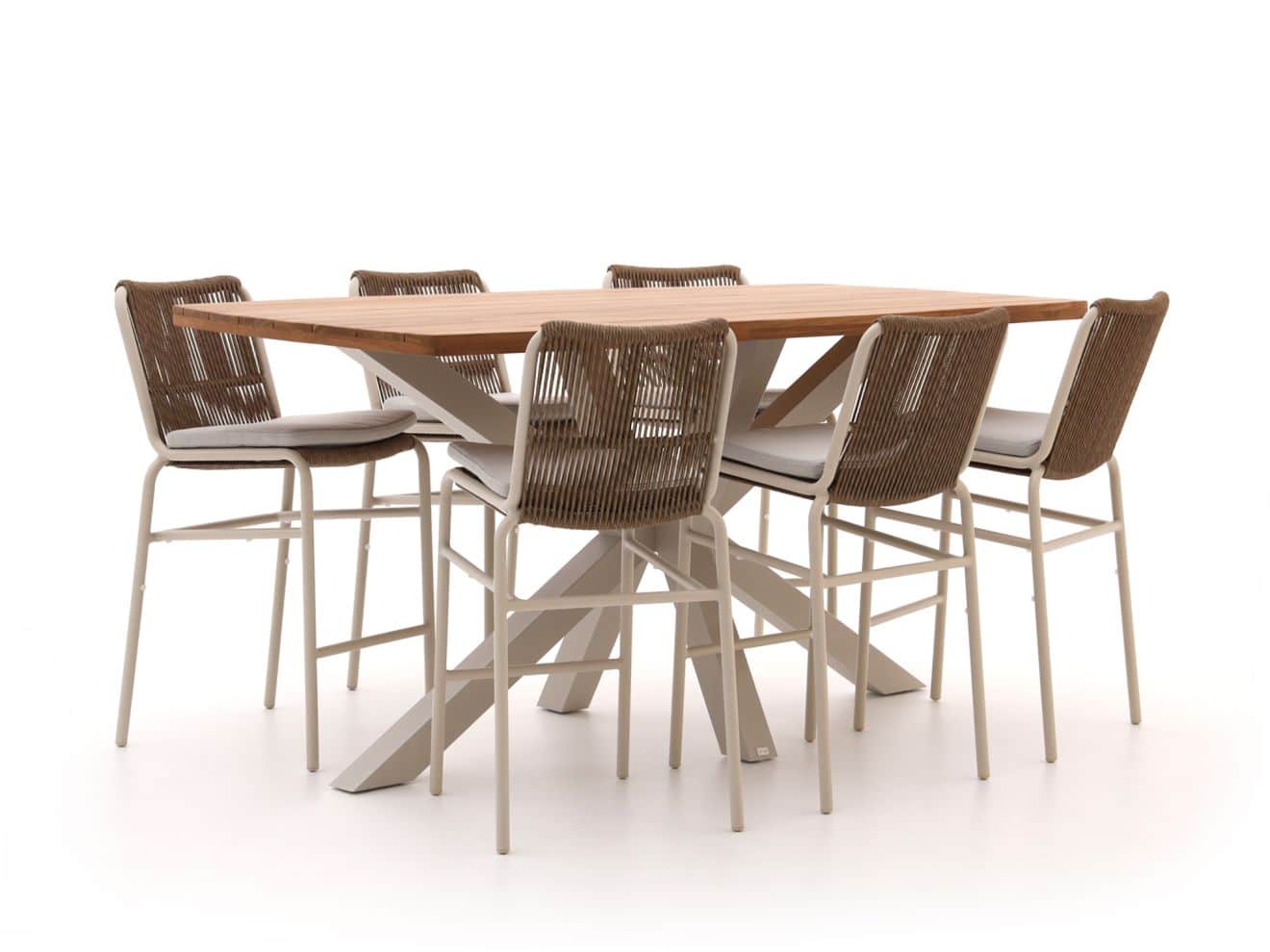 bellagio caronia/induno deens ovaal 220cm barset 7 delig stapelbaar laagste prijsgarantie!