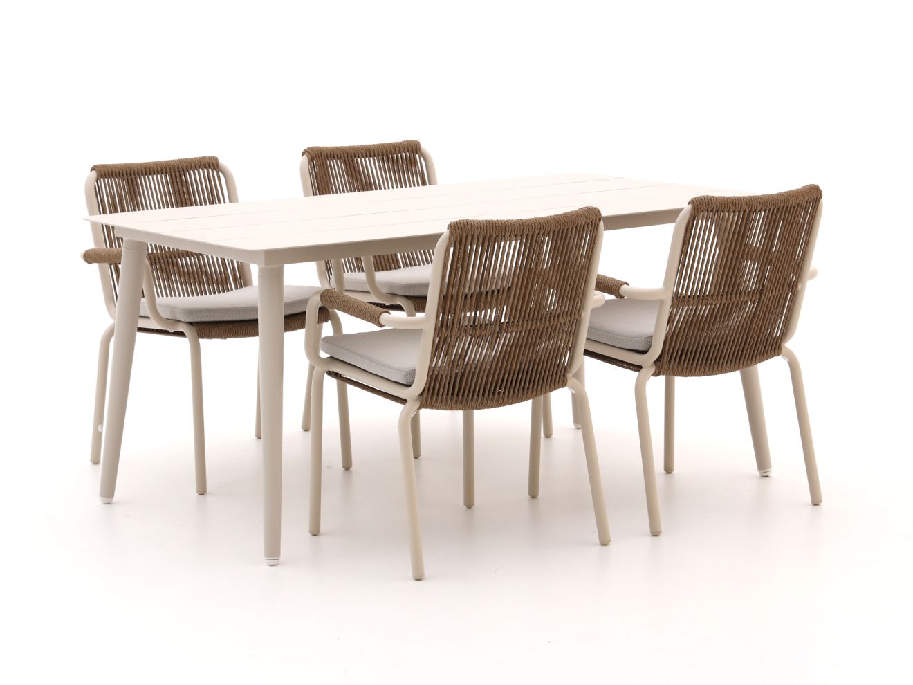 bellagio caronia/sora 160cm dining tuinset 5 delig stapelbaar laagste prijsgarantie!