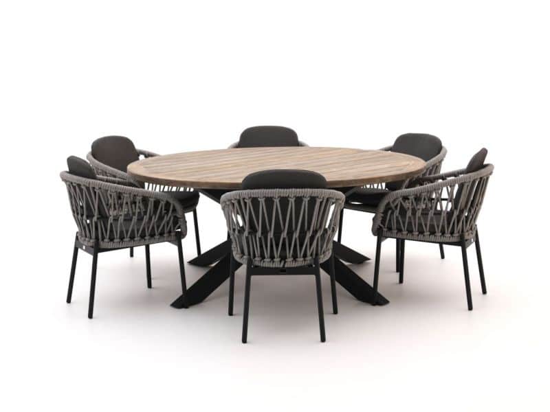 Bellagio Cupello/ROUGH-Y ø 180cm dining tuinset 7-delig - Laagste prijsgarantie!
