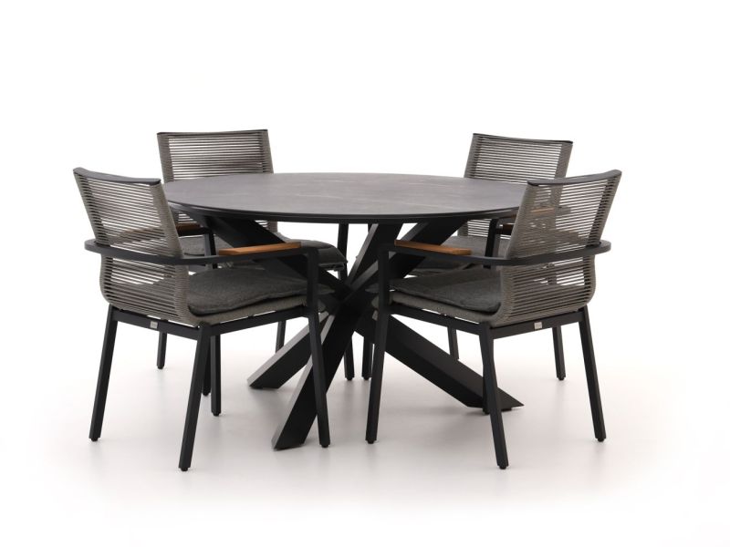 Bellagio Marudo/Lodola ø 130cm dining tuinset 5-delig stapelbaar - Laagste prijsgarantie!