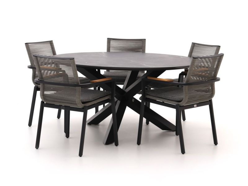 Bellagio Marudo/Lodola ø 150cm dining tuinset 6-delig stapelbaar - Laagste prijsgarantie!