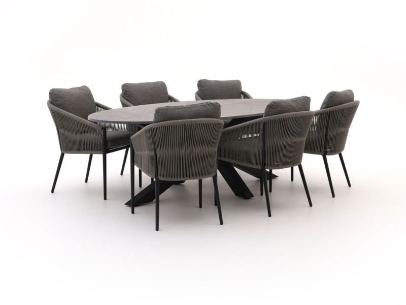 Bellagio Mineo/Induno Ellips 240cm dining tuinset 7-delig - Laagste prijsgarantie!