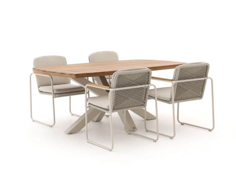 Bellagio Sordio/Induno deens Ovaal 180cm dining tuinset 5-delig - Laagste prijsgarantie!