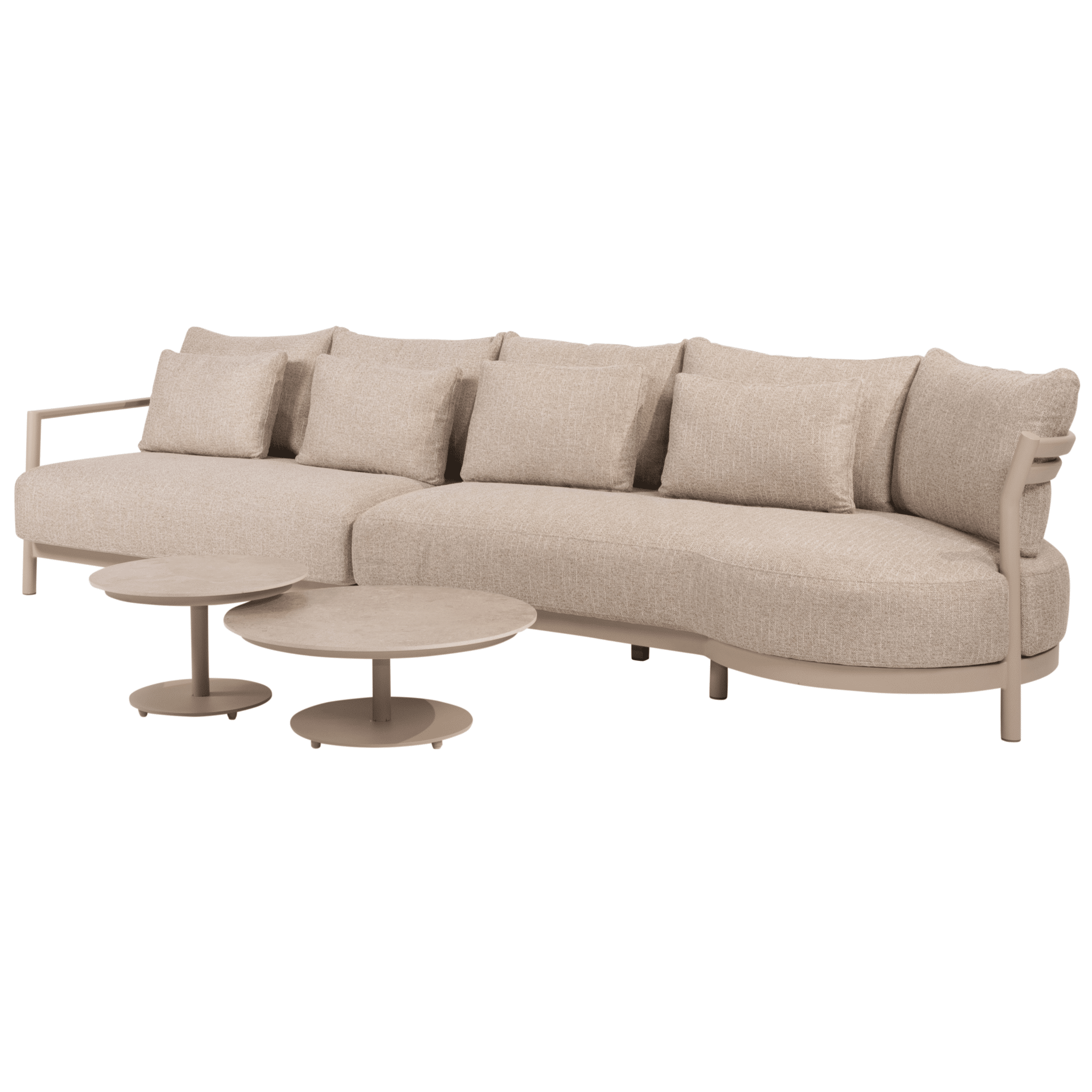 boaz mykonos modulaire chaise longue loungeset 4 delig keramiek latte 4 seasons outdoor