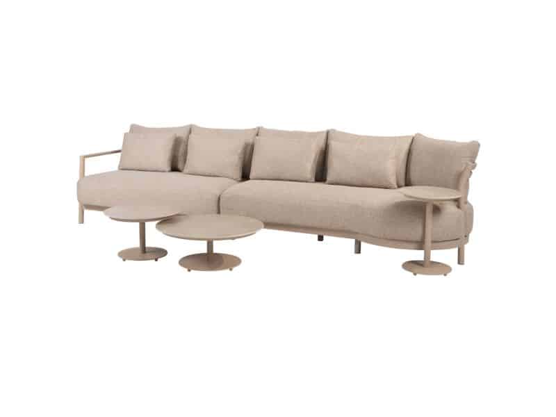 Boaz Mykonos modulaire chaise longue loungeset 5 delig keramiek latte 4 Seasons Outdoor