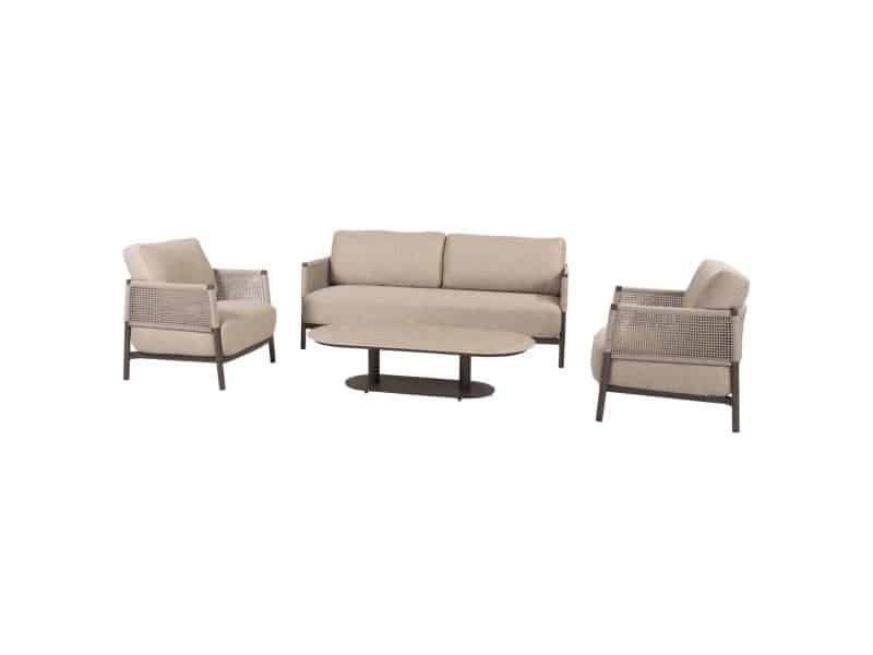 Boaz Savanne stoel bank loungeset 4 delige keramiek terre 4 Seasons Outdoor