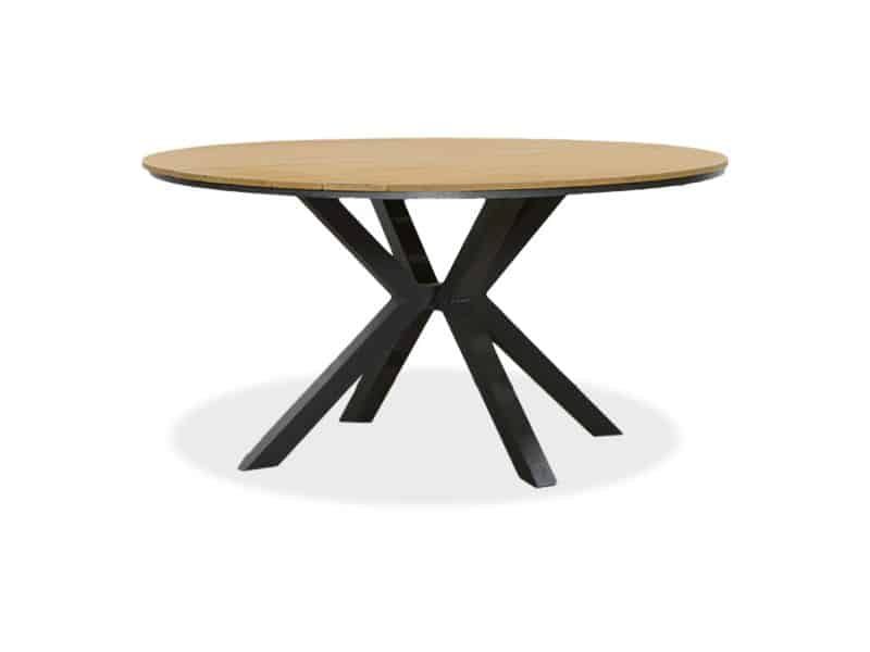 Cervo dining tuintafel 6 personen | polywood + aluminium | Natural Wood |Ø144cm rond