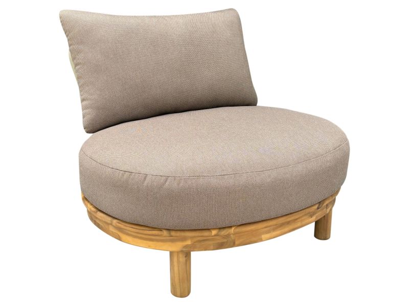 Eleganza organische lounge tuinstoel hardhout