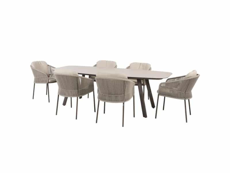 Florence Manolo dining tuinset 240x103xH75 cm 7 delig terre Taste 4SO