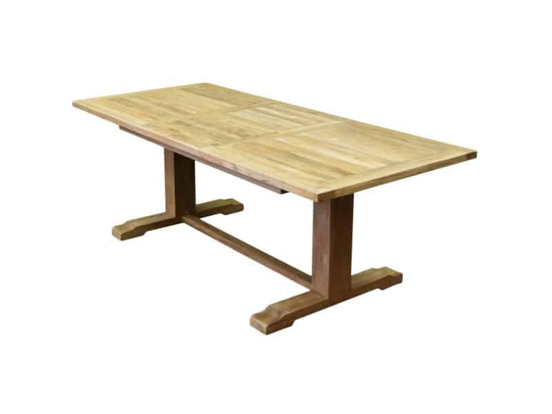 Geneva rechthoekig uitschuifbare dining tuintafel 160-220x100xH76 cm bladdikte 2,8 cm teak