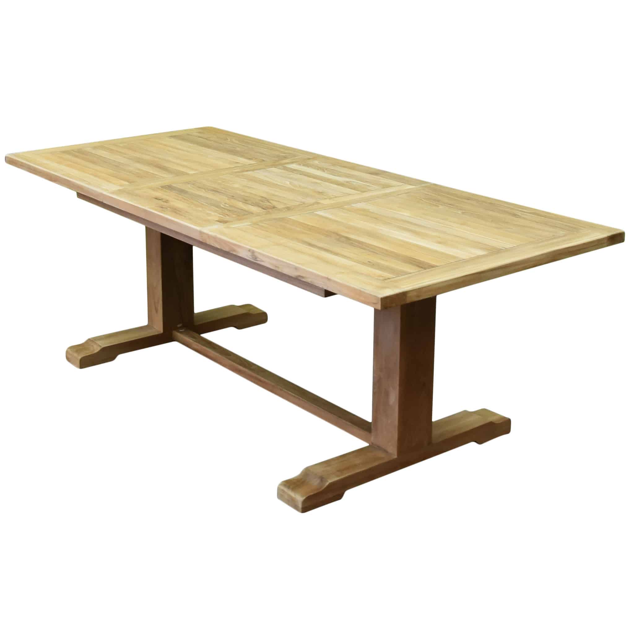 geneva rechthoekig uitschuifbare dining tuintafel 160 220x100xh76 cm bladdikte 2,8 cm teak