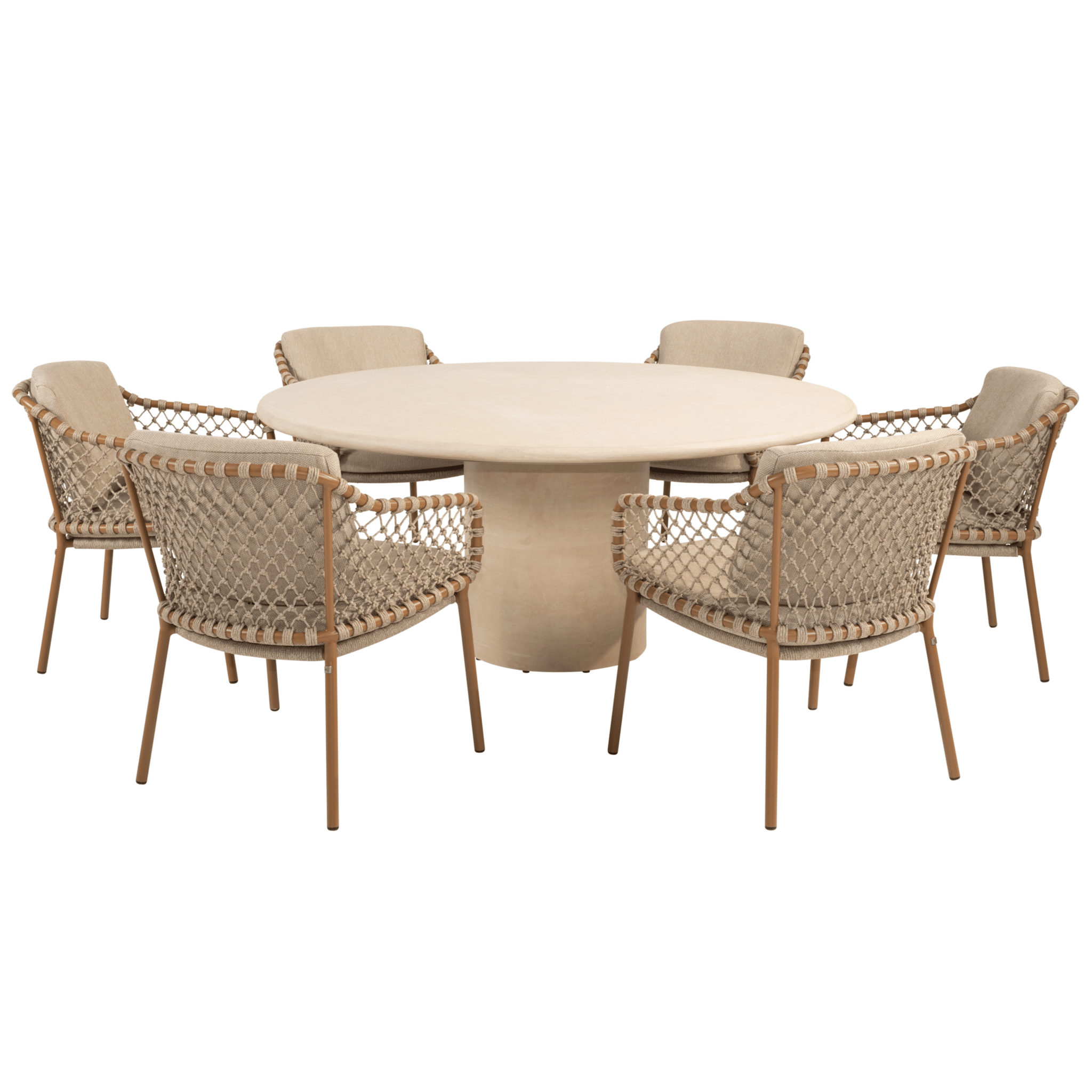hampton martinique dining tuinset 160xh75 cm rond 7 delig mortex amber 4 seasons outdoor