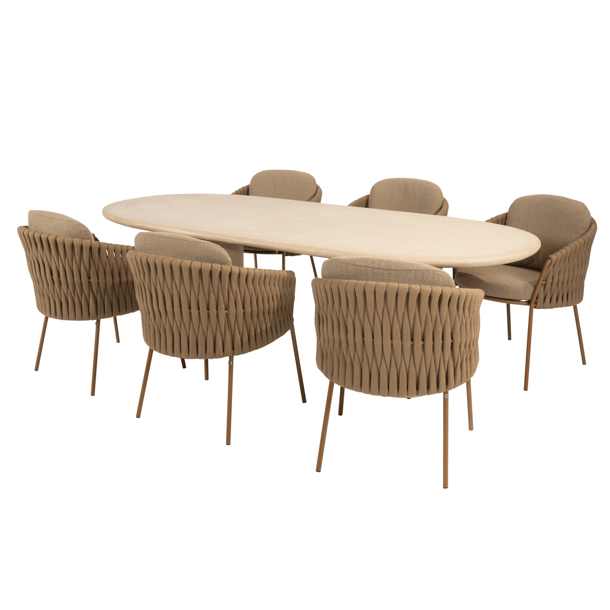 hampton molina dining tuinset 240x105xh75 cm 7 delig mortex amber 4 seasons outdoor