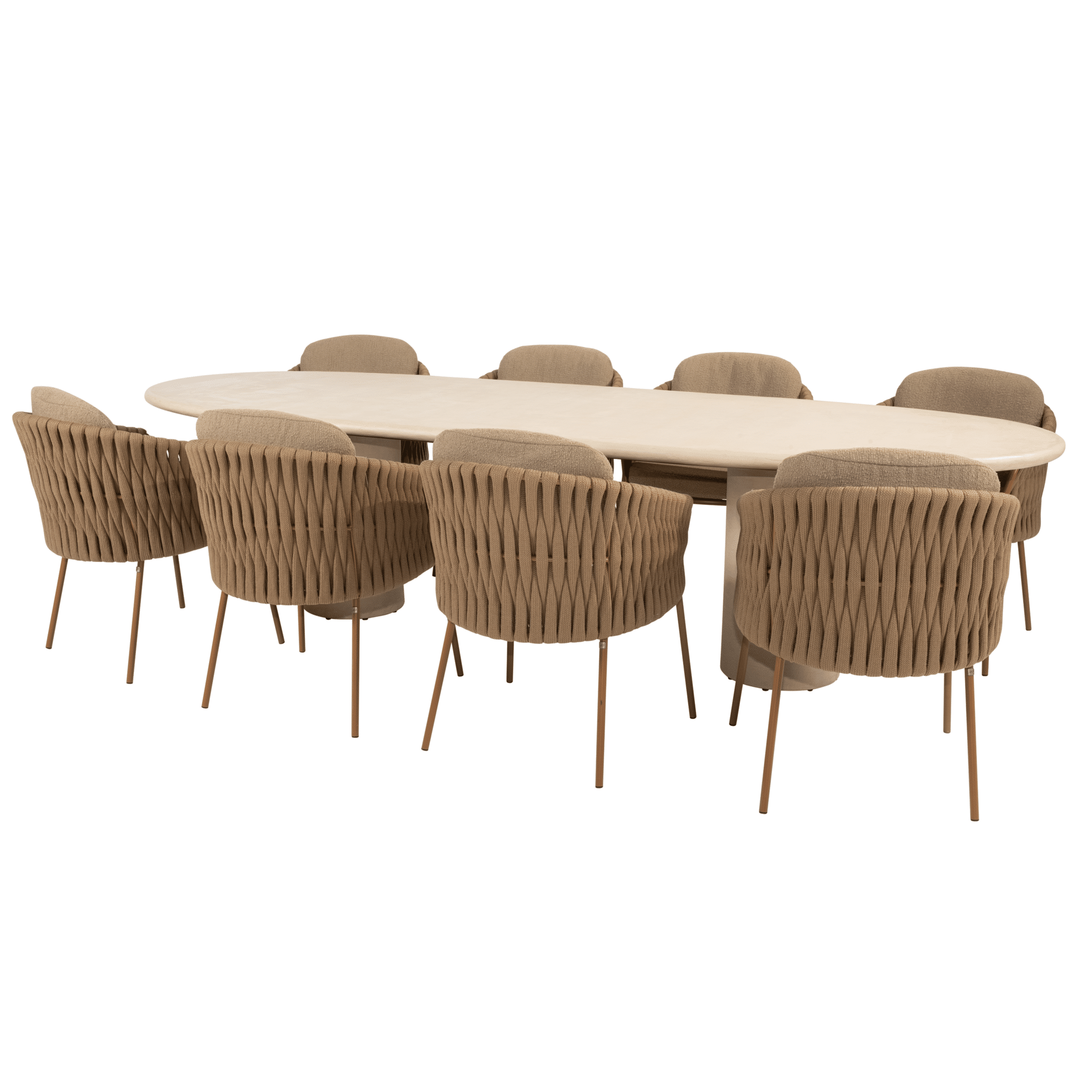 hampton molina dining tuinset 300x110xh75 cm 9 delig mortex amber 4 seasons outdoor