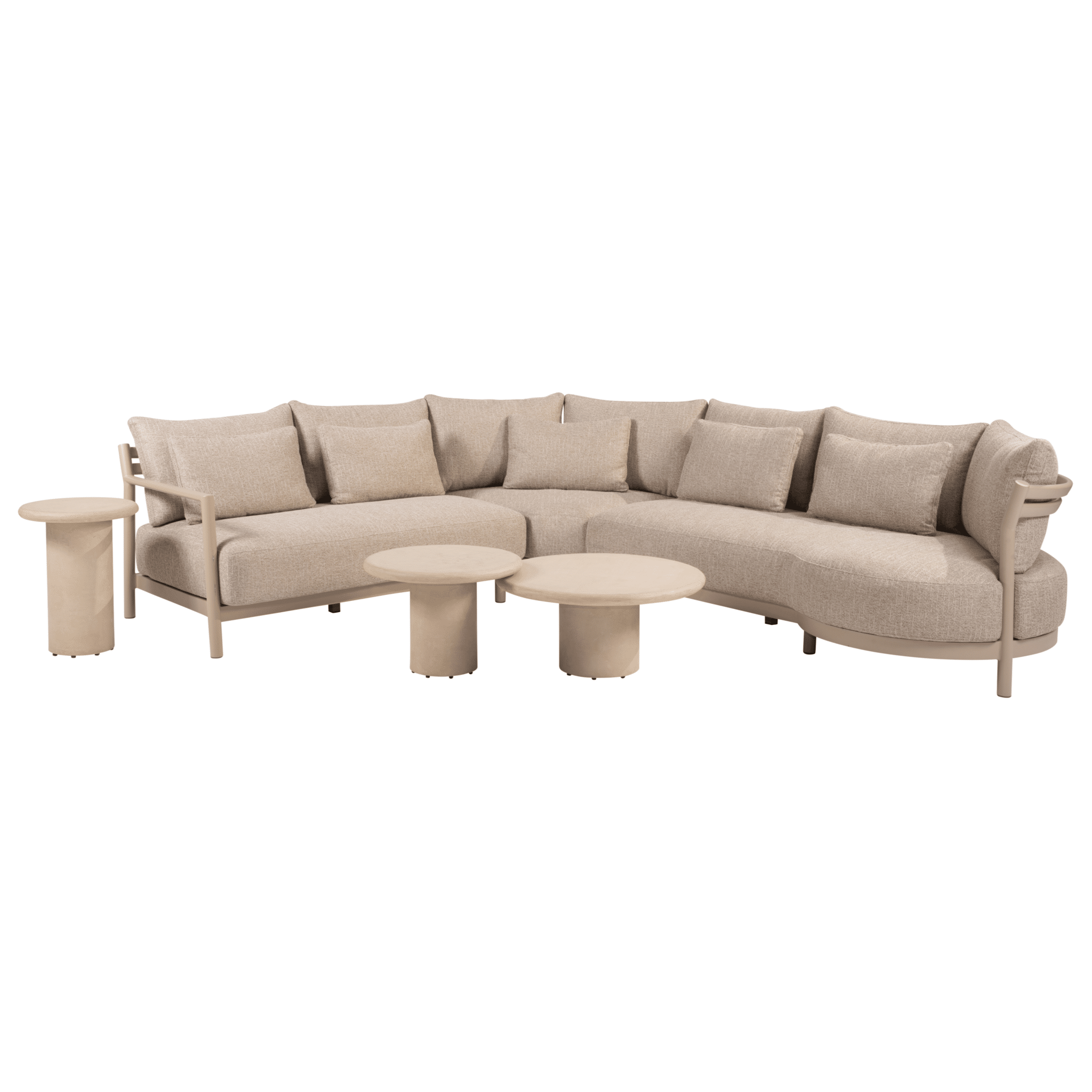 hampton mykonos modulaire hoek loungeset 6 delig mortex latte 4 seasons outdoor