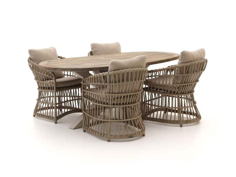 Intenso Cameri/ROUGH-Y Ellips 200cm dining tuinset 5-delig - Laagste prijsgarantie!