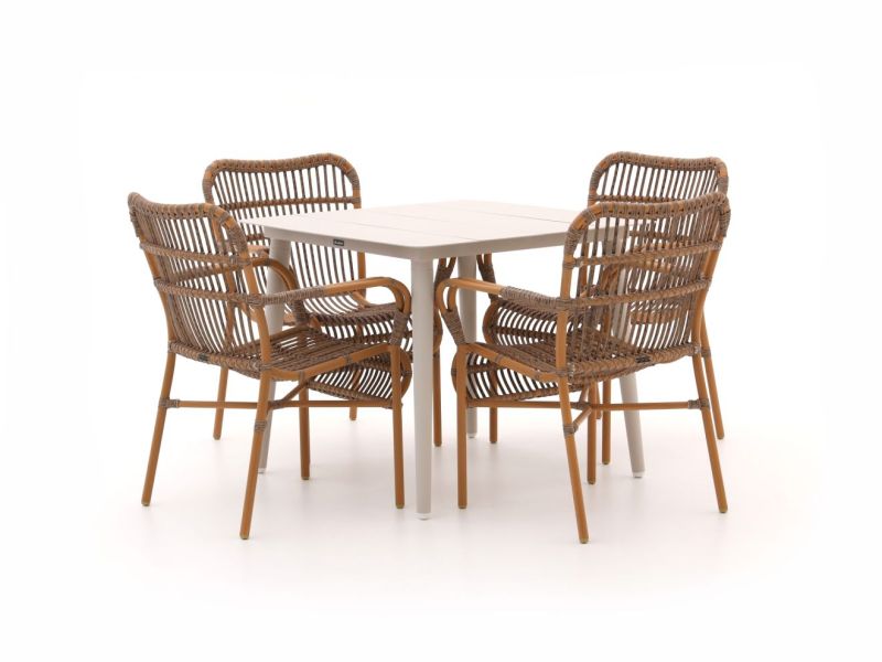 Intenso Parma/Sora 90cm dining tuinset 5-delig stapelbaar - Laagste prijsgarantie!