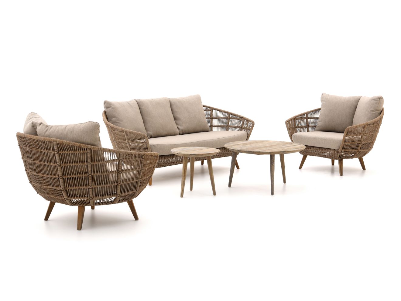 intenso stila/rough k stoel bank loungeset 5 delig laagste prijsgarantie!