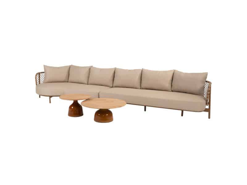 June Martinique chaise longue loungeset 4 delig teak amber 4 Seasons Outdoor