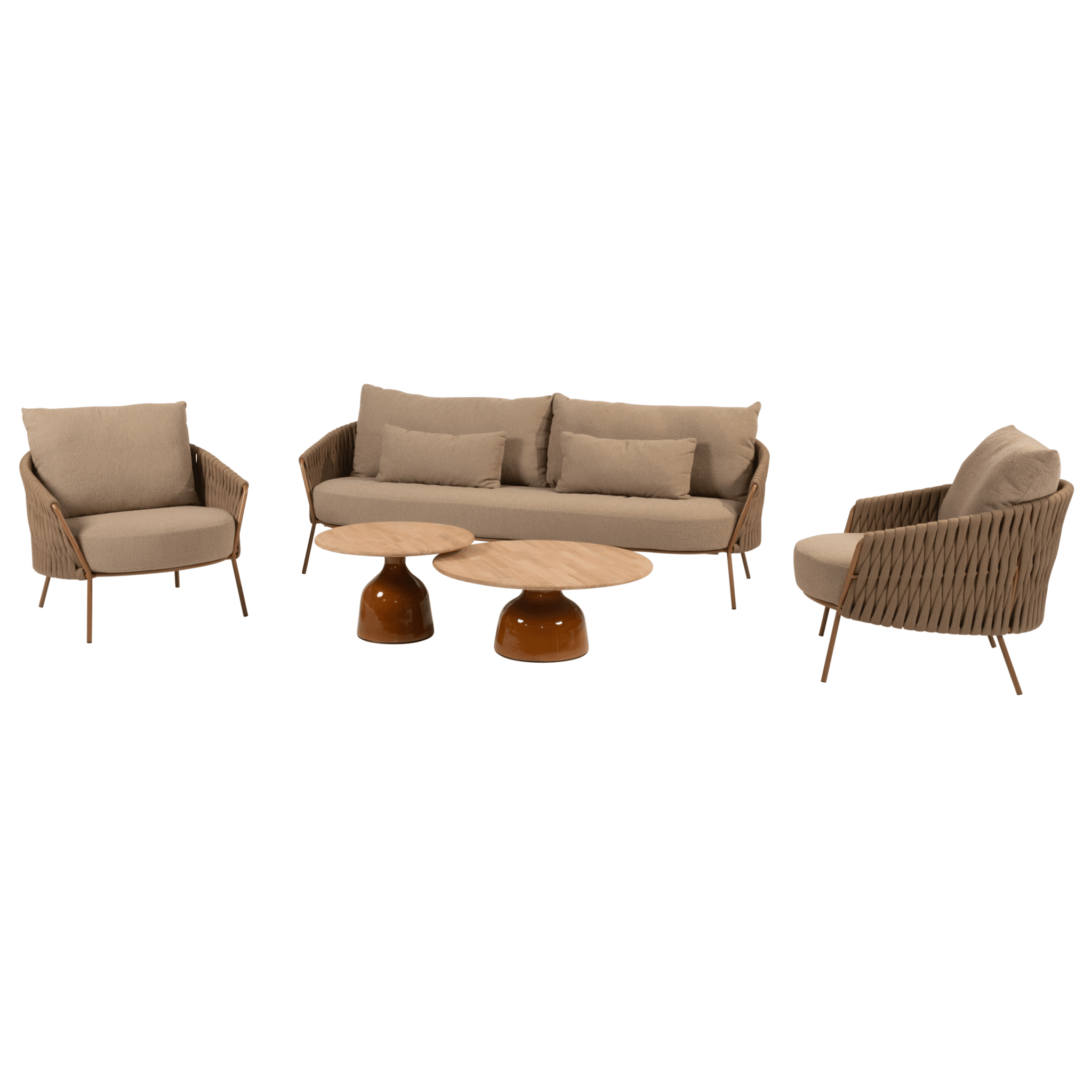 june molina stoel bank loungeset 5 delig teak amber 4 seasons outdoor