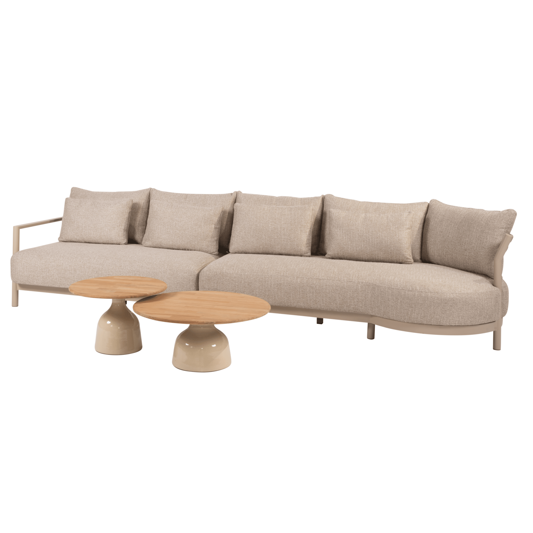 june mykonos modulaire chaise longue loungeset 4 delig teak latte 4 seasons outdoor