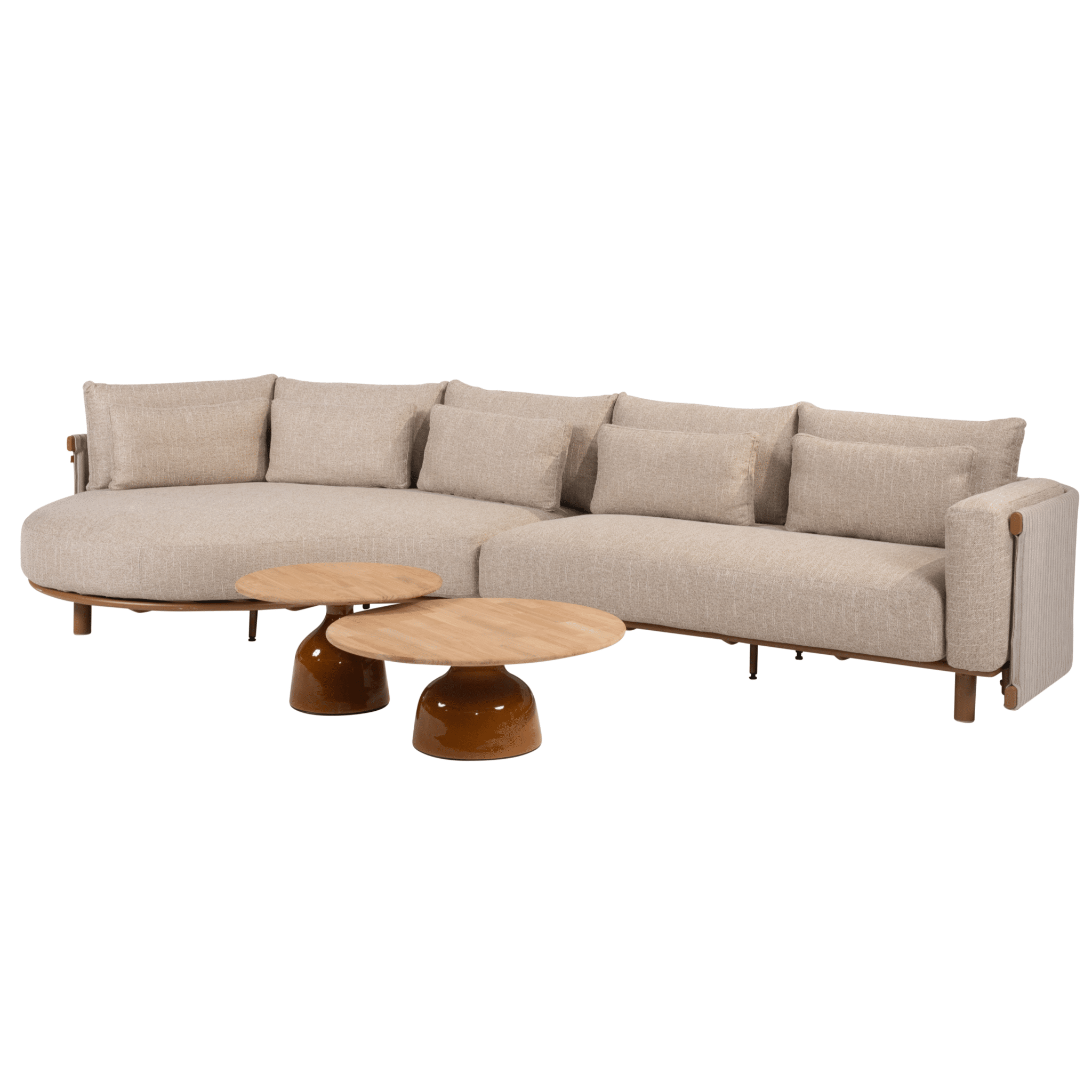 june safina modulaire chaise longue loungeset 4 delig teak amber 4 seasons outdoor