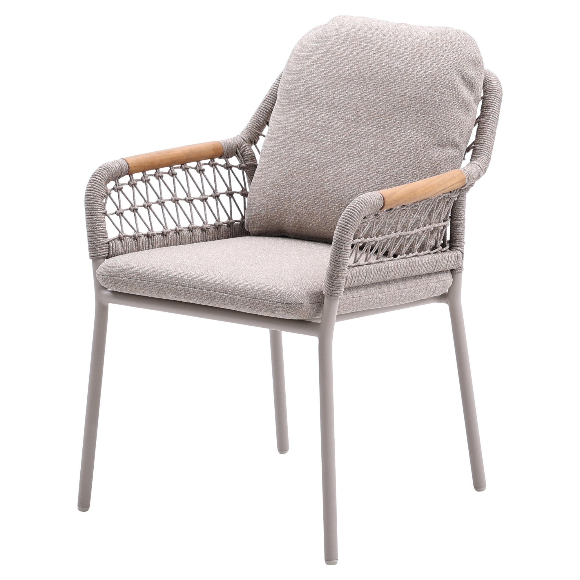 monza dining tuinstoel aluminium latte