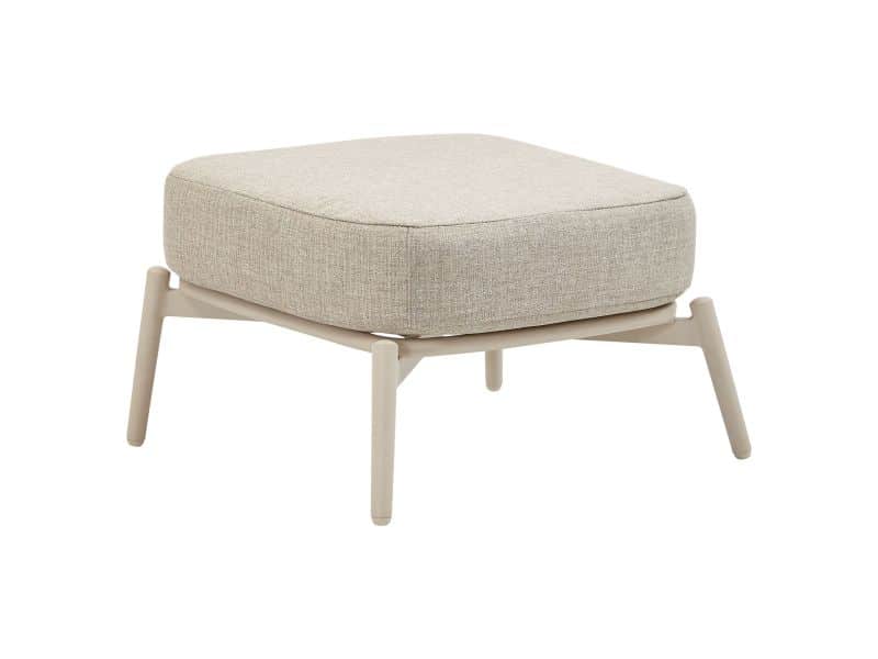 Monza voetenbank aluminium latte